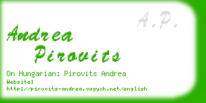 andrea pirovits business card